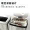 茶渣收集桶干湿分离不锈钢轻奢过滤茶水桶办公室茶具排水废水桶 脚踏式 银色 30L 茶渣桶+30L脚踏桶