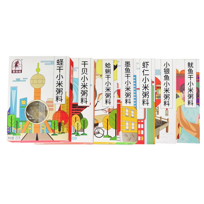 塞翁福 申活粥刊1050克甄选款/海鲜杂粮粥(150g*7盒)高清大图