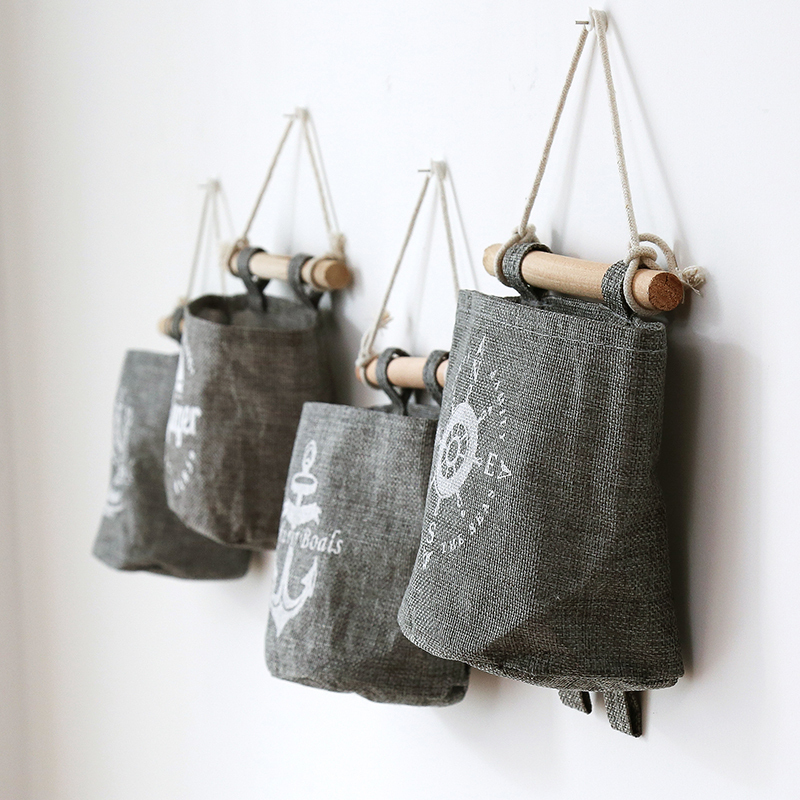 北欧布艺挂兜收纳挂袋壁挂墙挂式墙上储物袋后悬挂整理袋置物袋视频