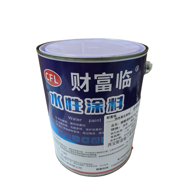 财富临 醇酸调和漆 3kg/桶 灰色 桶高清大图