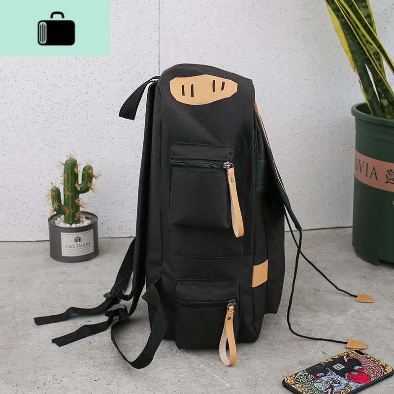 2019新款韩版原宿背包男女休闲简约双肩包潮流个生书包旅行包NEW LAKE高清大图