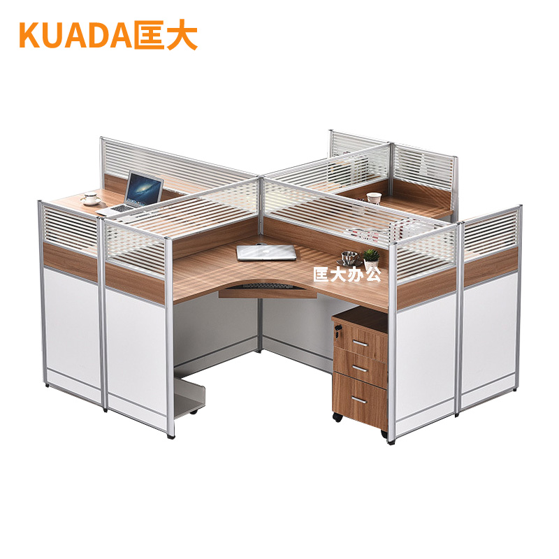 匡大 屏风办公桌四人卡位组合办公桌KD-0819高清大图