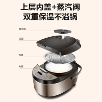美的电饭煲50M101 5L大容量 多功能 智能家用电饭煲 24小时预约 不粘内胆 一键柴火饭 六大烹饪菜单 冷饭加热