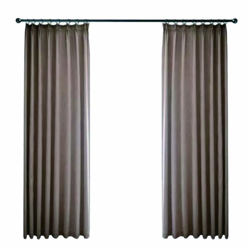 愉悦之家 1m*2.7m(打孔款) G-悦绒电雕竖条竖条功能帘 窗帘 (计价单位:米) 咖色图片