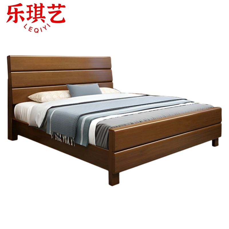 乐琪艺 实木床 150cm 张高清大图
