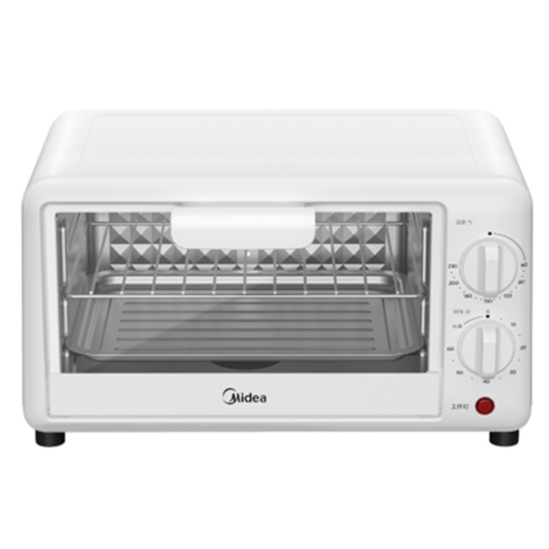 美的电烤箱10L家用多功能烘焙电烤箱一体控温PT10K1