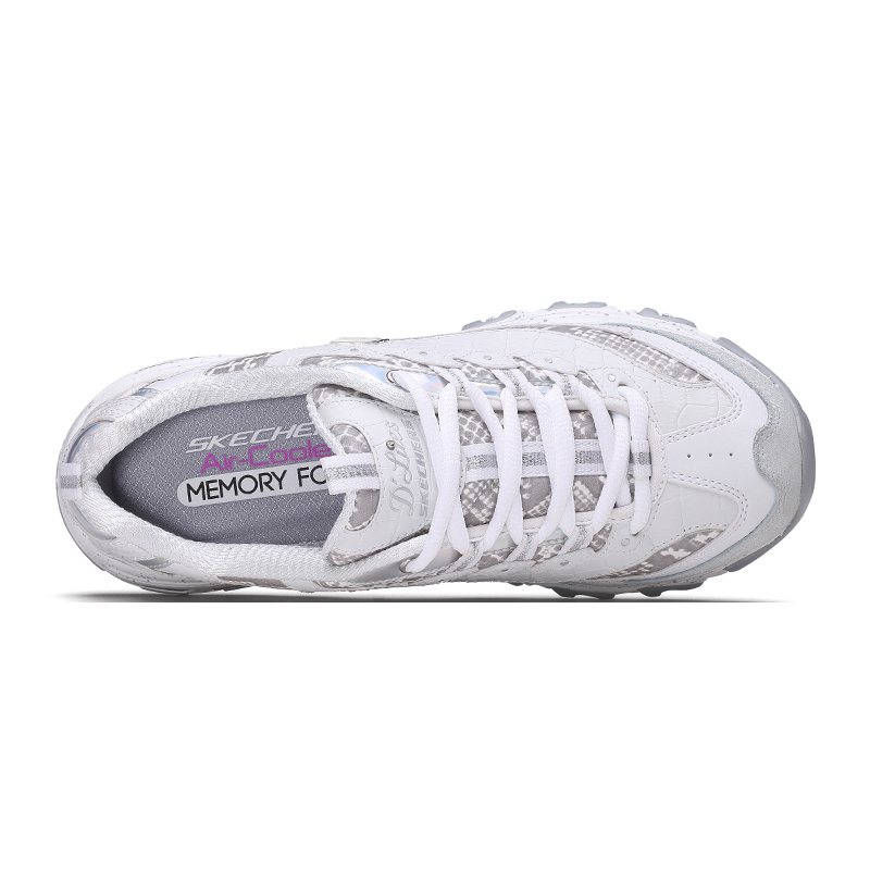 Skechers斯凯奇情侣鞋D’lites新款休闲鞋 复古熊猫鞋男女66666054/W SL