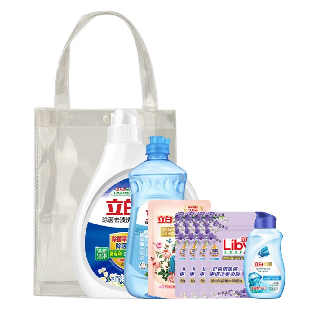 立白除菌去渍洗衣液五件套袋装1765g高清大图