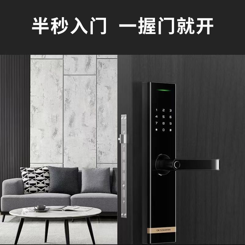德施曼半自动智能门锁 家用入户防盗门锁密码锁智能锁E180