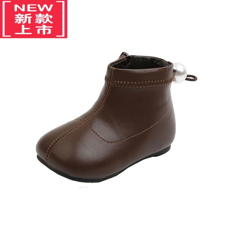 可莉允儿童马丁靴女童靴子2022年秋冬款加绒保暖皮靴女孩时尚洋气公主靴图片