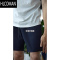 HLCOMAN藏青色泡泡纱4分短裤男士夏季薄款美式速干运动裤不过膝五分中裤