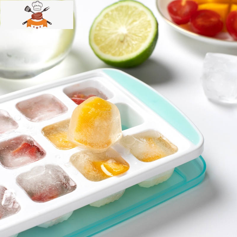 制冰模具冰粒冰格器家用冰块速冻器冰箱制冰盒商用带盖自制网红 敬平 [21格]粉色高清大图