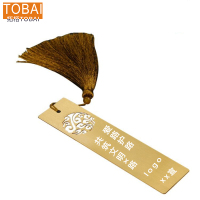 拓栢 盒装黄铜精刻书签可定制内容12*3cm/个