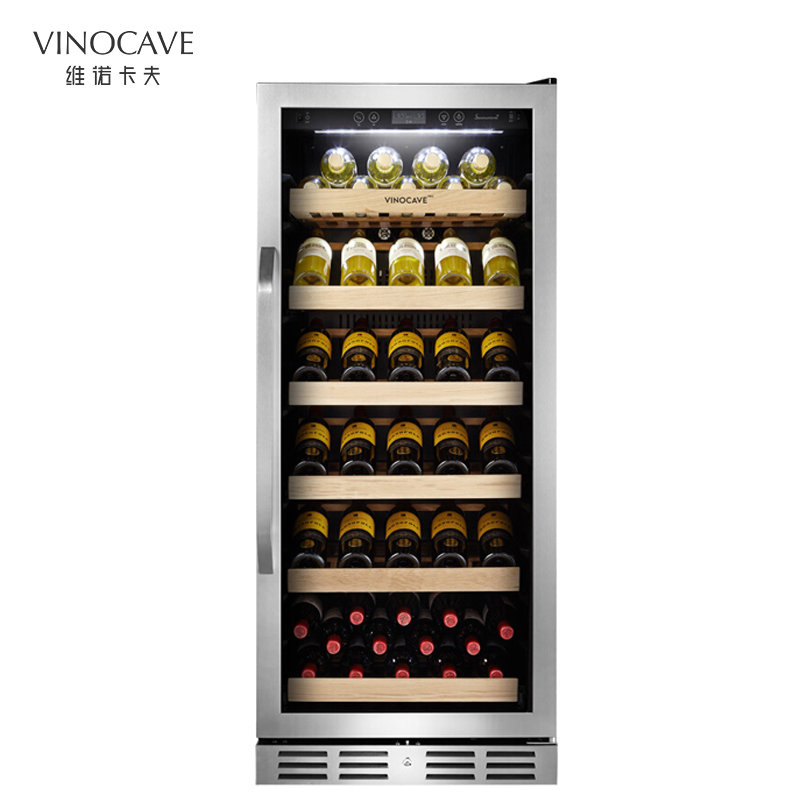 维诺卡夫(Vinocave) PRO128A 酒窖级恒温恒湿系统酒柜 92支红酒柜 冰吧侧开门压缩机酒柜