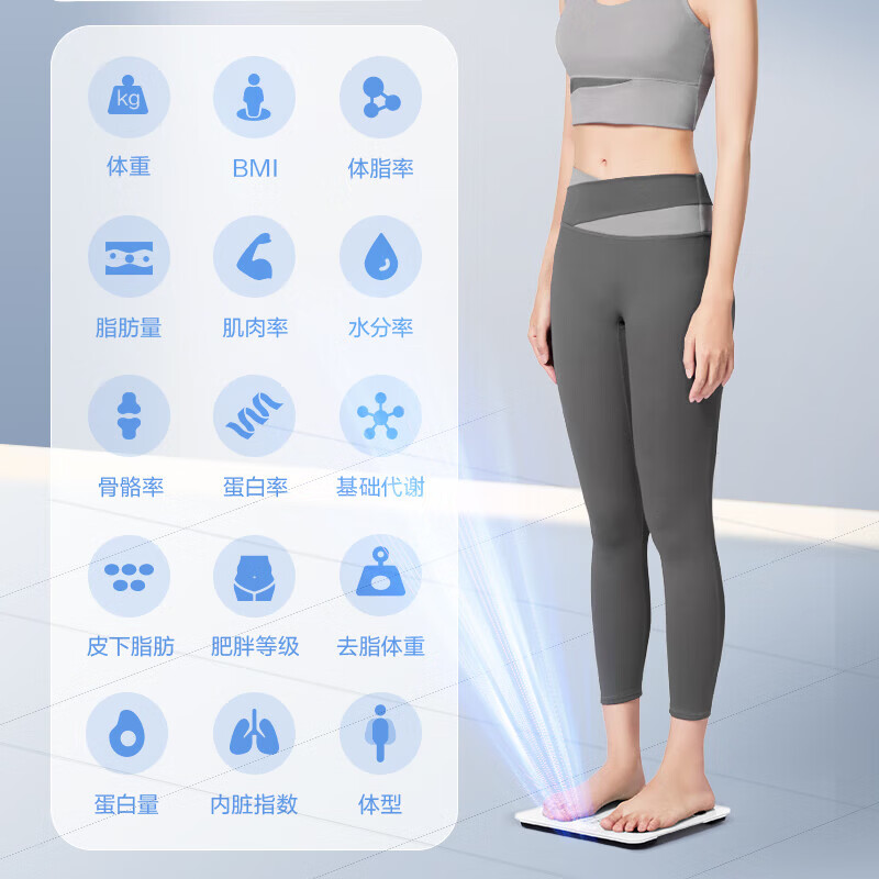 香山SENSSUN智能电子秤S5精准称重食物厨房健康秤防水设计家用高清大图