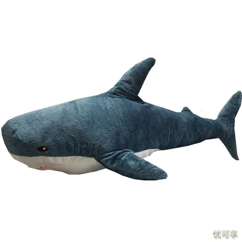 ikea布罗艾大鲨鱼玩具玩偶抱枕鲨鱼公仔生日毛绒玩具靠枕