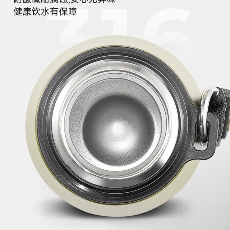 哈尔斯便携保温杯户外登山运动旅行大容量杯子男车载水杯2023新款 绿色316不锈钢内胆 650ml高清大图