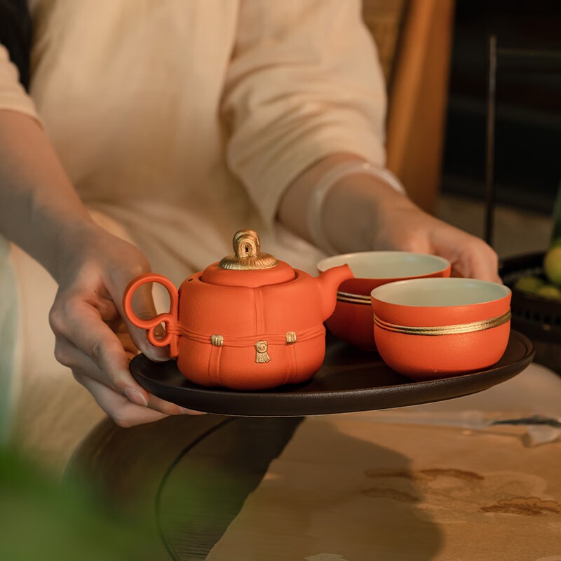 万仟堂茶具套装 高档陶瓷礼盒泡茶功夫茶具套装茶盘礼品送人 唐宫茶宴 ·茶具礼盒高清大图
