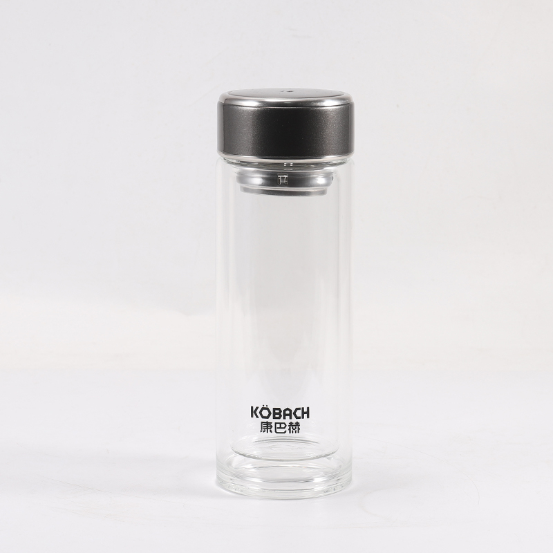 康巴赫(KBH)玻璃杯水杯泡茶杯双层加厚防烫高硼硅玻璃杯