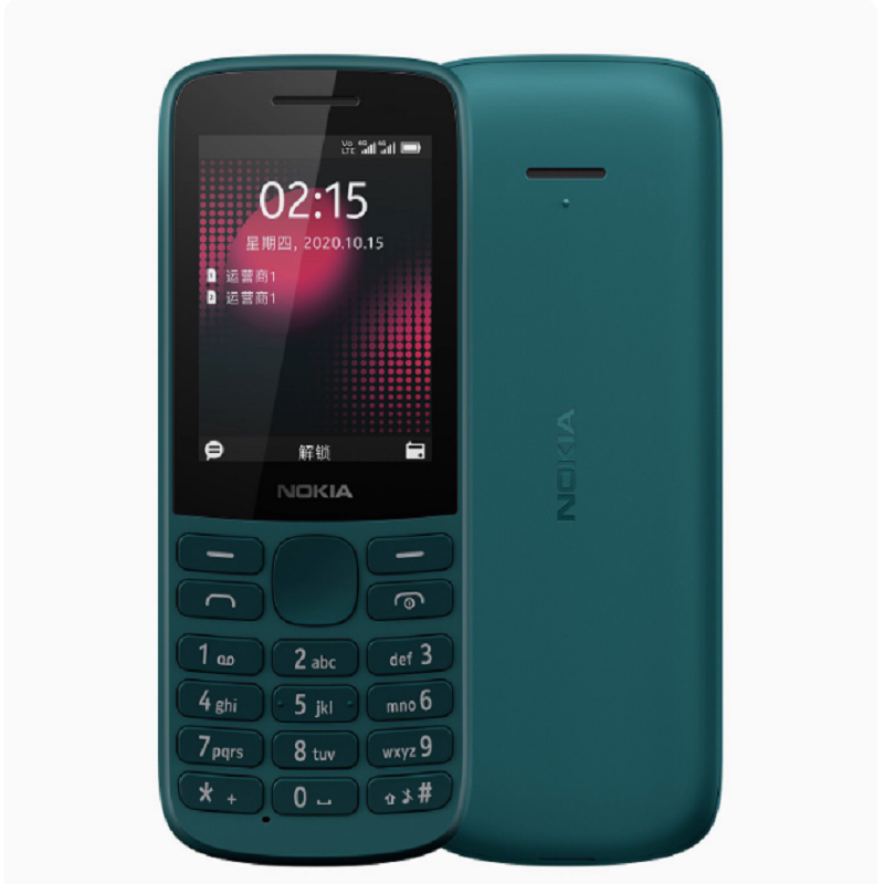 诺基亚(NOKIA)215 4G全网通学生手机老年老人手机直板超长待机大声音大字体备用机2024新款 蓝绿色