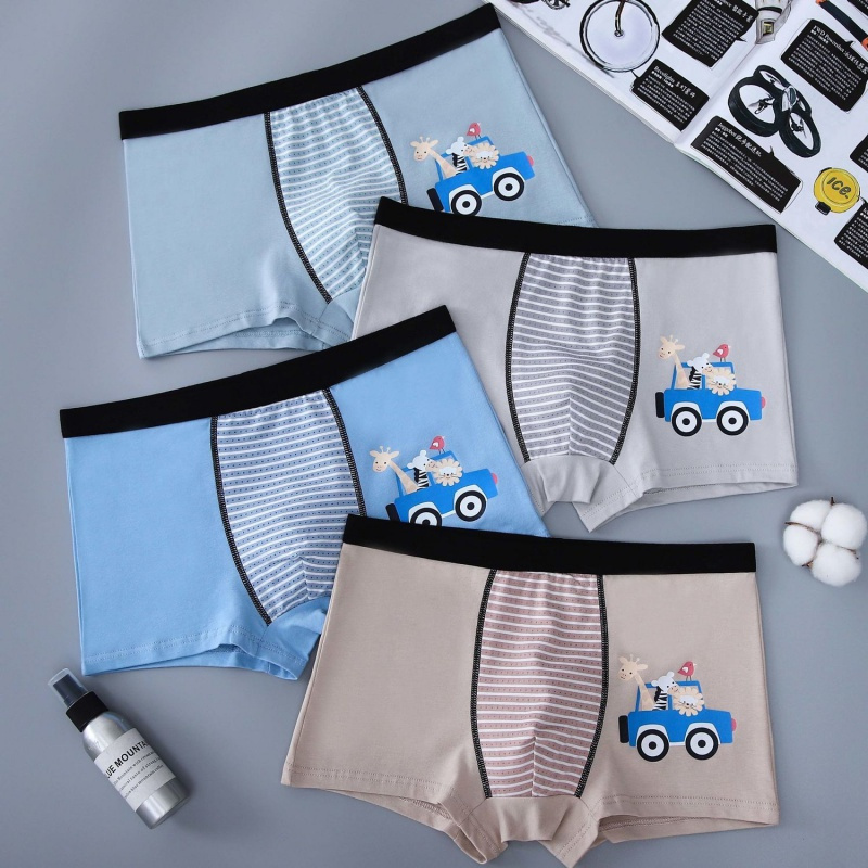 男童内裤平角中大童学生短裤青少年卡通四角短裤儿童内裤男孩莎丞