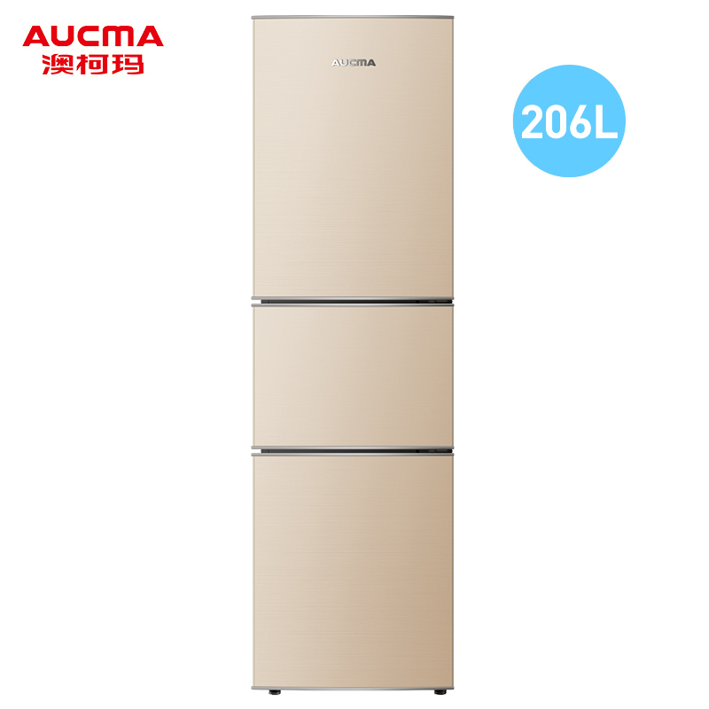 澳柯玛(Aucma)冰箱206升三门家用小型商用冷藏冷冻软冷冻 BCD-206NE