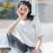 秋壳白色短袖t恤女2022年新款夏季百搭圆领薄款上衣纯棉潮ins圆领