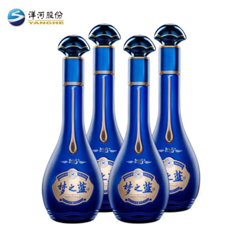 洋河 蓝色经典 浓香型白酒 梦之蓝 梦六+ 40.8度 550mL/ *4整箱装