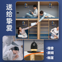 苏宁宜品创意飞机小吊扇宿舍学生寝室蚊帐风扇床上usb充电式迷你三叶大风力挂床卧室家用可爱卡通遥控带灯
