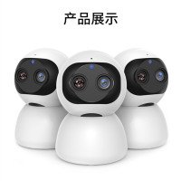 无线wifi手机远程网络家用监控摄像头双摄变焦高清夜视智能监控器 无内存