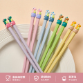 味家儿童恐龙合金筷子 黄+绿+粉+蓝+紫