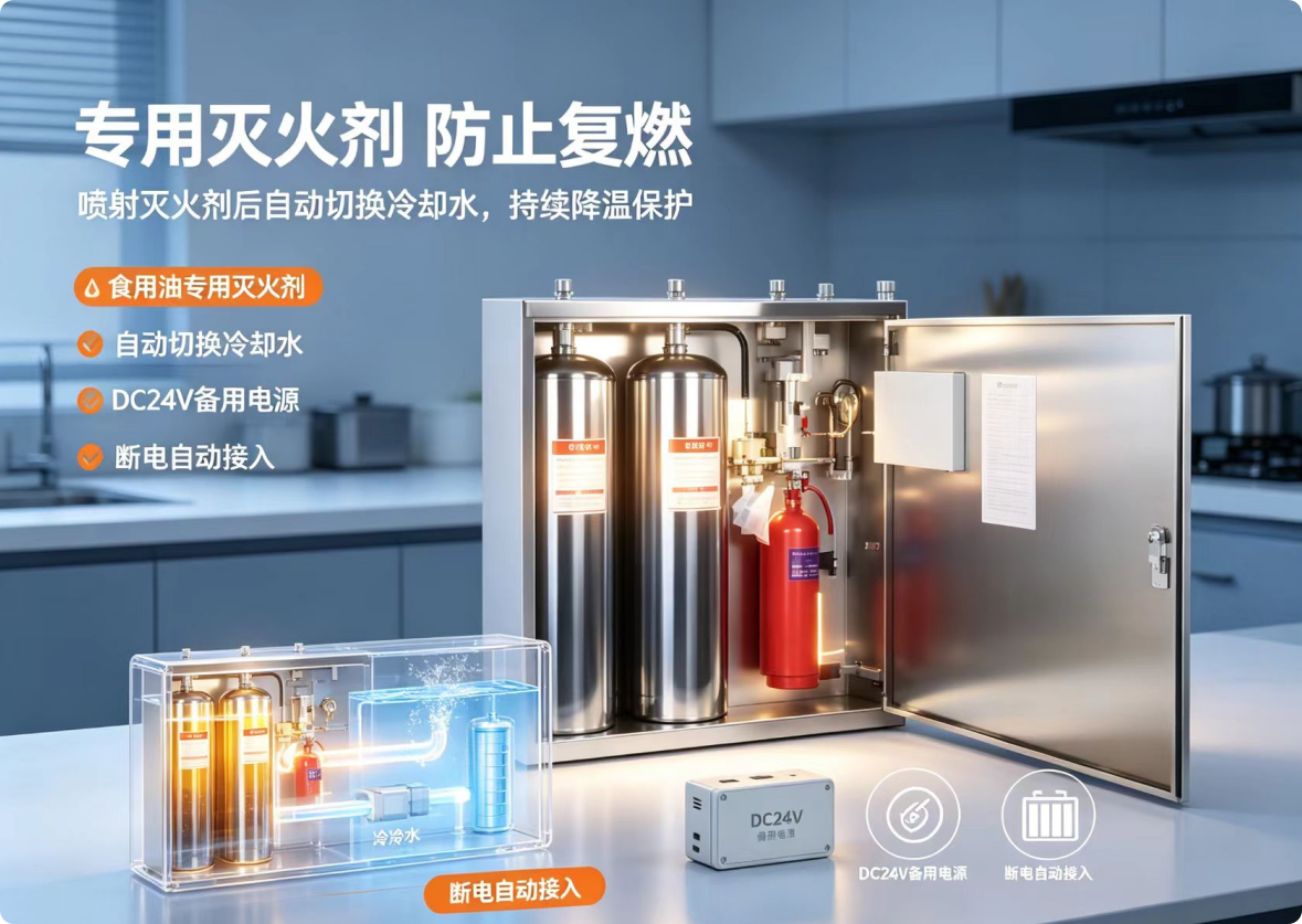 优迈克 YMK-TSP002 双瓶装灭火系统 双瓶 单位:台 银色高清大图