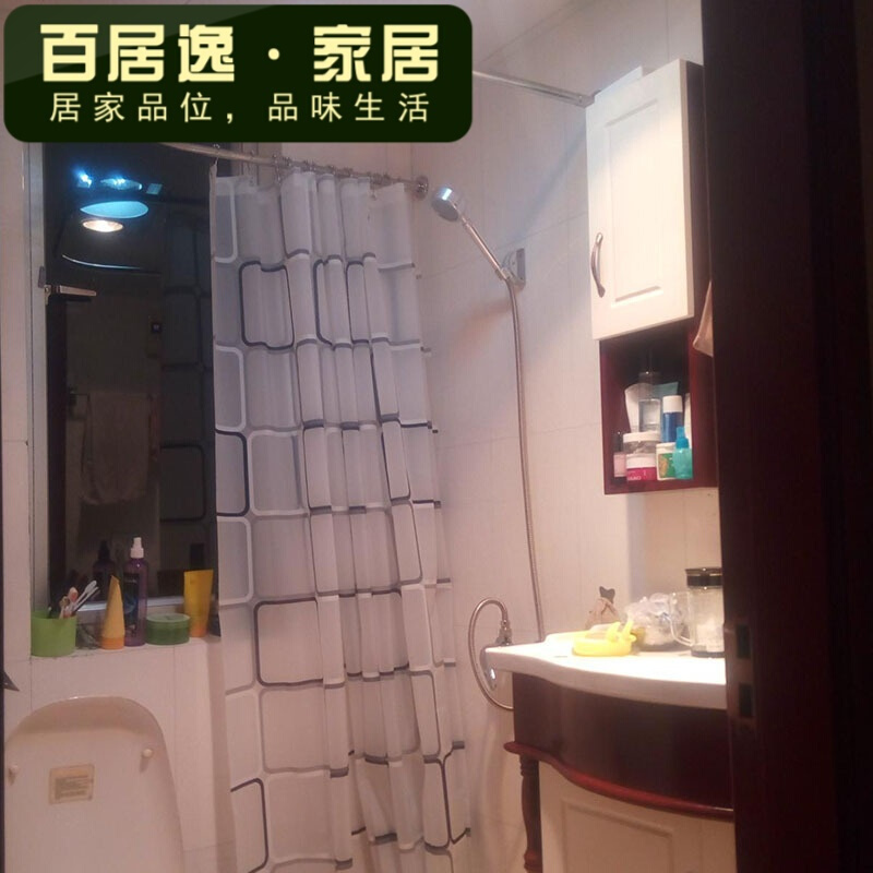 U形浴帘杆304不锈钢浴室弧形杆挂浴帘杆卫生间挂架半圆形转角浴杆