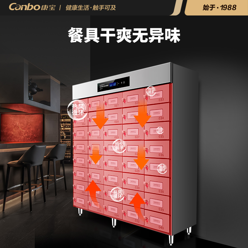 康宝(Canbo)消毒柜商用 多室消毒 大容量立式高温一星触控不锈钢 酒店后厨食堂热风消毒碗柜XDR600-GZC40高清大图