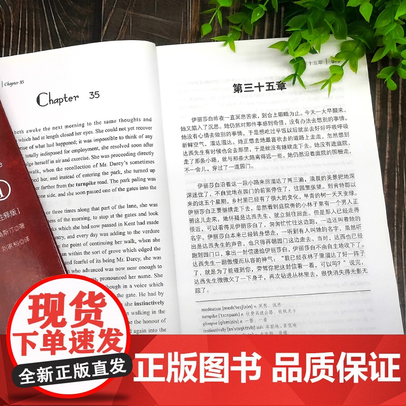 店 傲慢与偏见中英对照双语版 同步音频 中文版英文原版对照 简奥斯汀著 世界名著文学小说英语读物初高中大学生高清大图