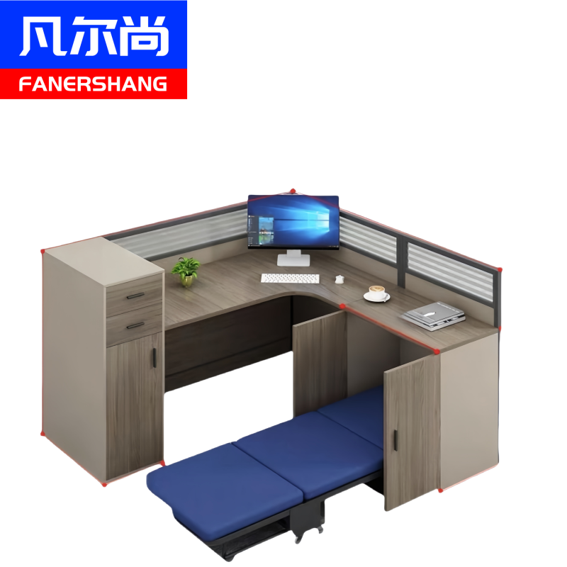 凡尔尚屏风工位带床1800*1800*1100mm张高清大图