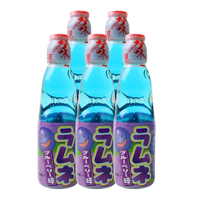 日本进口 哈塔 波子汽水蓝莓味碳酸饮料 200ml*5瓶