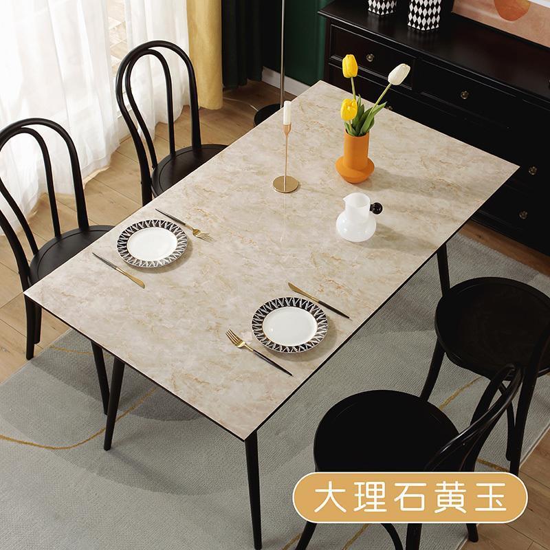 桌布防水防油防烫免洗北欧ins风大理石纹餐桌垫书桌长方形茶几垫