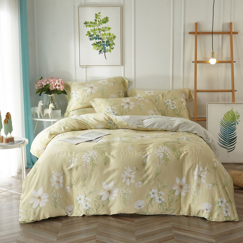 花雨伞高精密全棉套件床上四件套