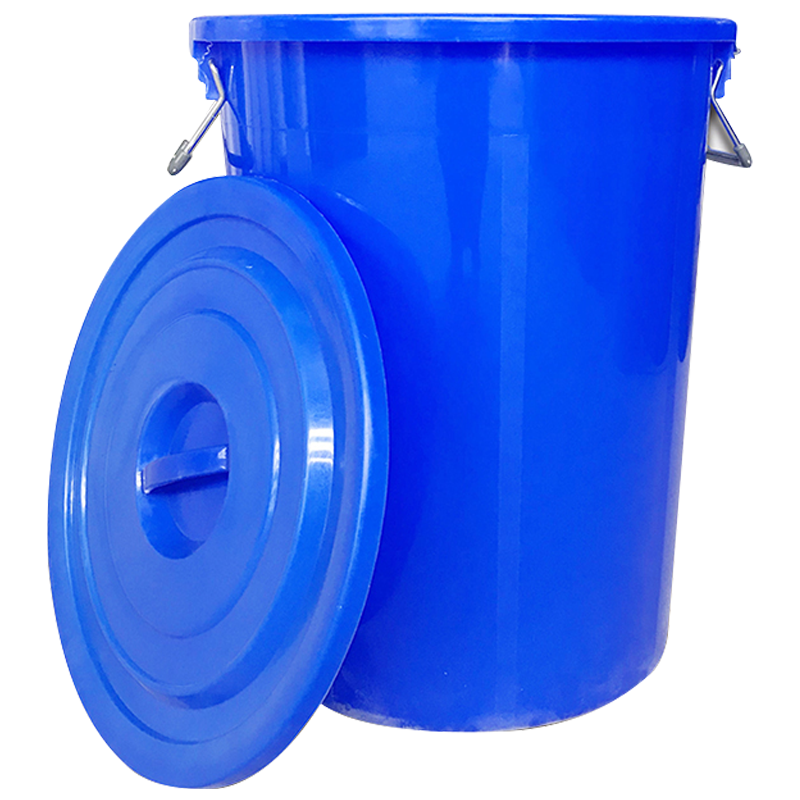 水桶蓝色大号加厚塑料水桶食堂酒店垃圾桶圆桶大容量储水桶发酵胶桶带