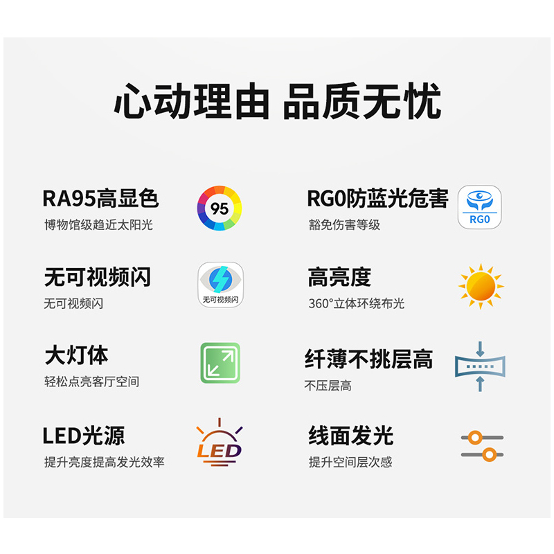雷士照明舒适光吸顶灯中山灯具现代简约全屋套餐卧室灯客厅灯主灯