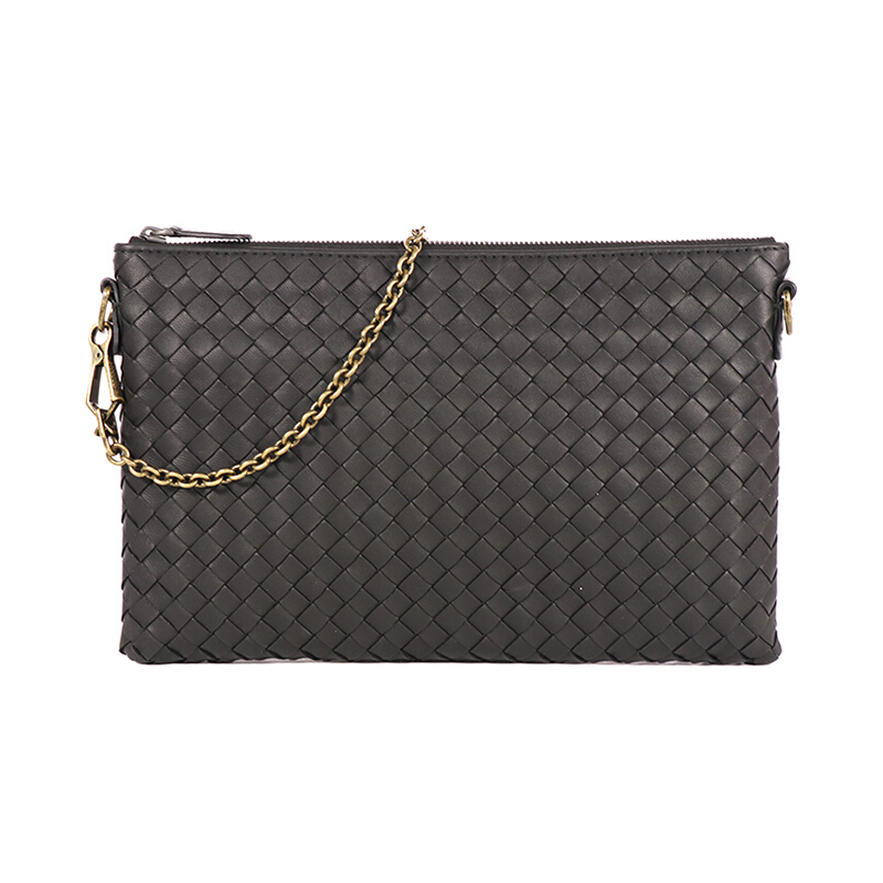 bottegaveneta宝缇嘉bv女士经典编织链条单肩包斜挎包黑色视频