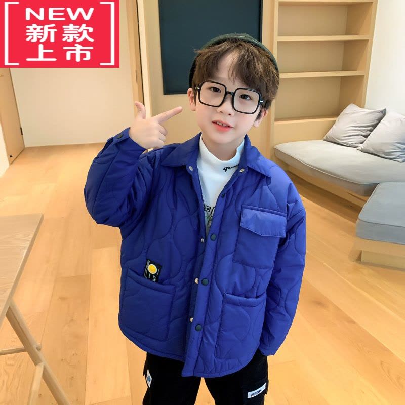 可莉允童装男童棉服外套冬装2022新款中大童夹棉衬衣儿童棉衣冬季潮图片