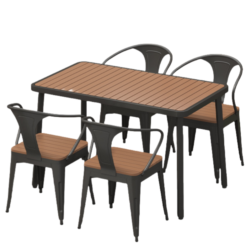烁恒 户外桌椅 四人位黑色 张高清大图