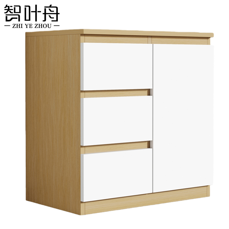 智叶舟办公柜一门三抽80*40*80cm台高清大图