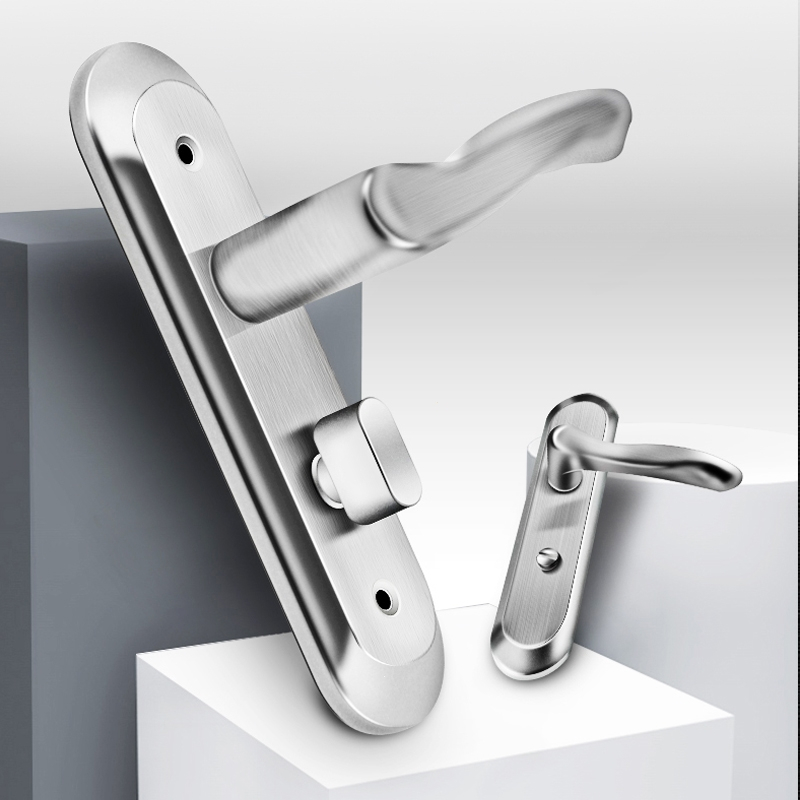 卫生间门锁无钥匙厕所浴室锁把手藤印象家用洗手间室内门铝合金通用型