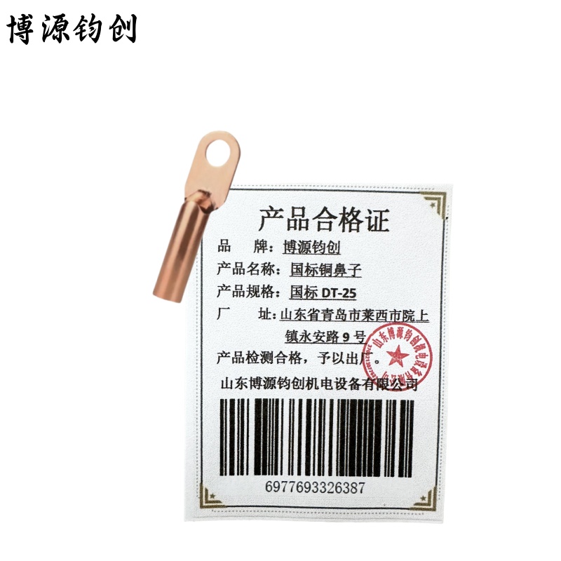 博源钧创 国标铜鼻子 国标DT-25 个高清大图