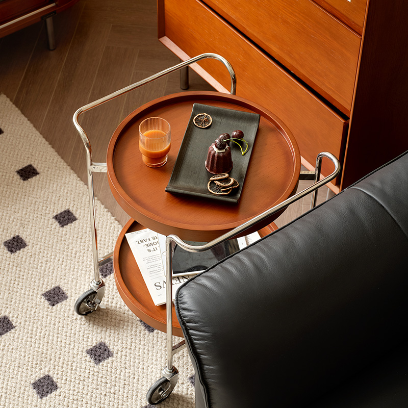 全友家居 意式极简茶几客厅可移动置物架沙发边几卧室床头桌子高清大图