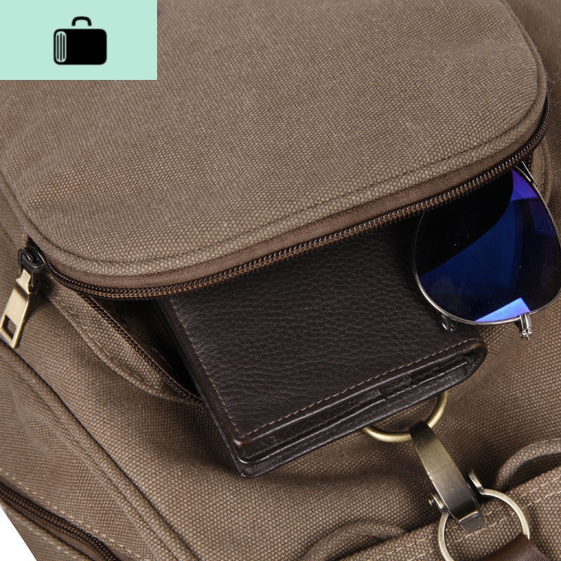 双肩包女帆布新款复古时尚韩版学生大容量潮牌小清新旅行背包NEW LAKE