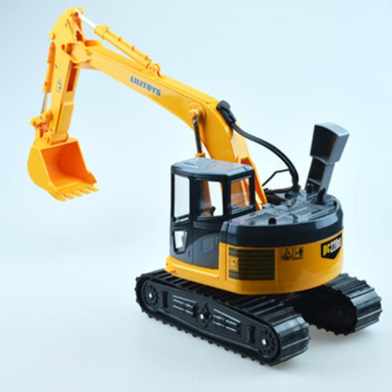 绿色小号挖掘机儿童挖掘机装载机玩具力利超大号宝宝履带挖掘机挖土机